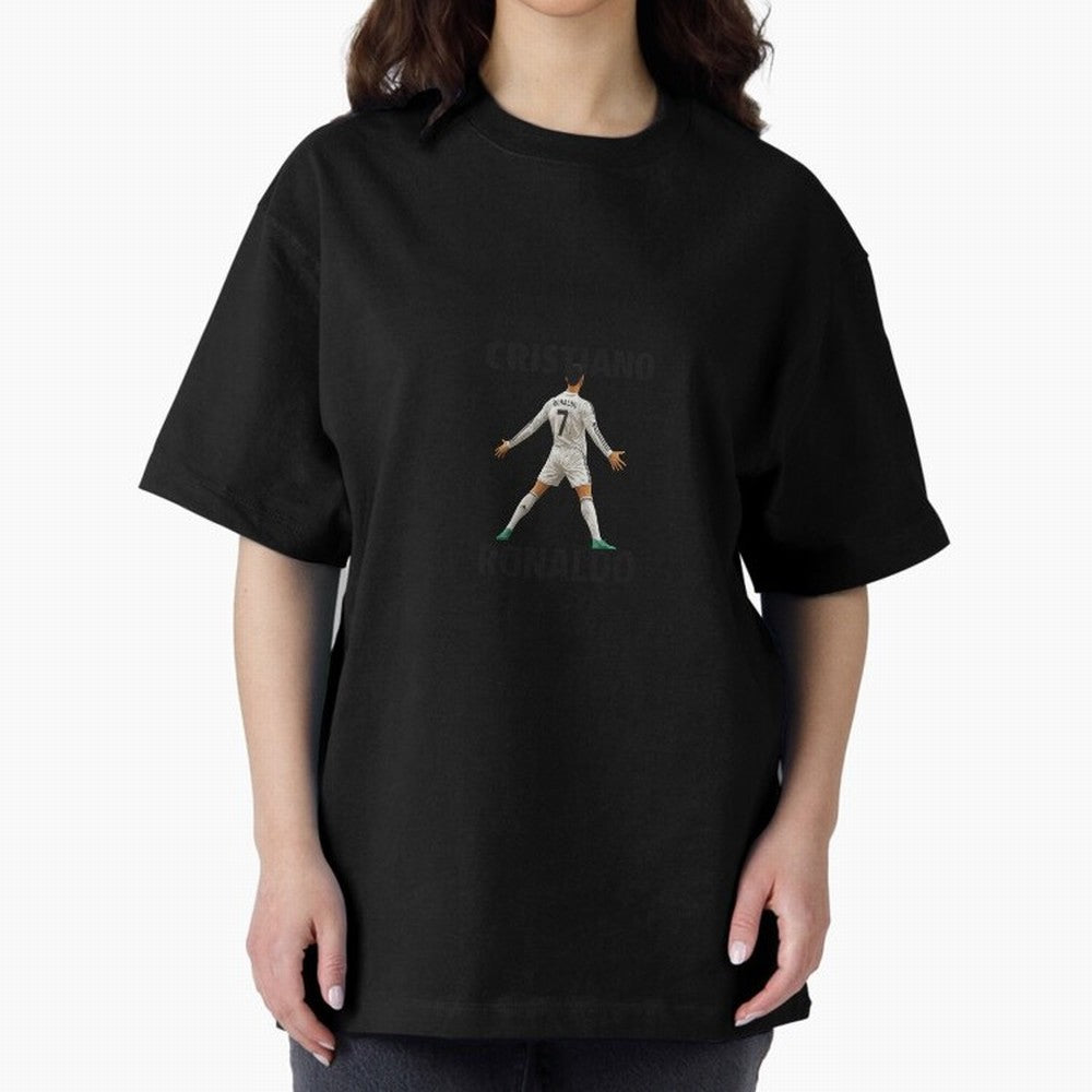 Cristiano Ronaldo ¨C Iconic Celebration Pose | Football Art Oversized T-Shirt Celebrate Rivalries and Pride in FIFA World Cup 2026 USA Canada Mexico Connected to Mbappe and Neymar, Spain Energy, Stadium Chants, National Pride, Trophy Dreams and