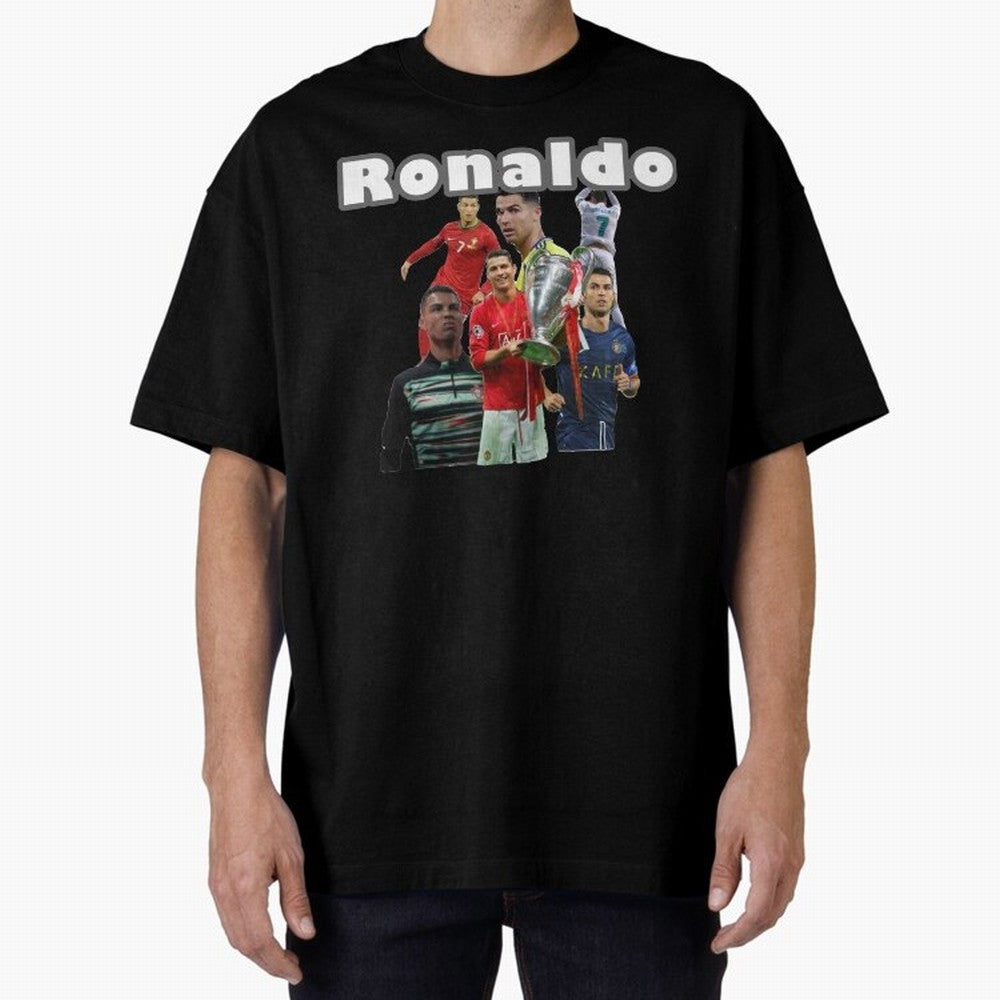 Cristiano Ronaldo Oversized T-Shirt Join Supporters Worldwide for FIFA World Cup 2026 Filled with Messi and Cristiano Ronaldo, England, France and Netherlands Energy, Retro Football Energy, Iconic Rivalries, Trophy Chase Drama and Stadium
