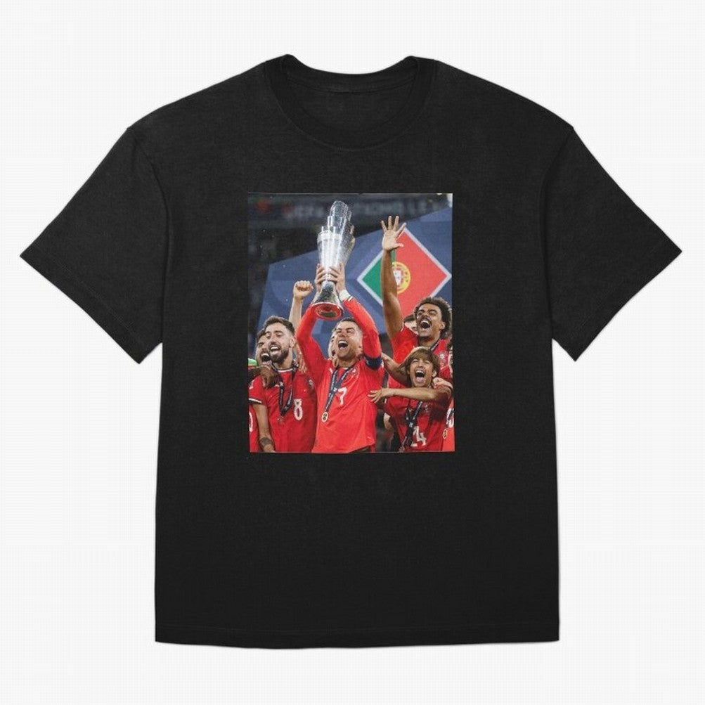 Portugal Football Team | 2025 Champions | Illustration Drawing Oversized T-Shirt Join Supporters Worldwide for FIFA World Cup 2026 USA Canada Mexico for Fans of Messi and Brazil, Portugal and Argentina, Bringing Classic Soccer Heritage,