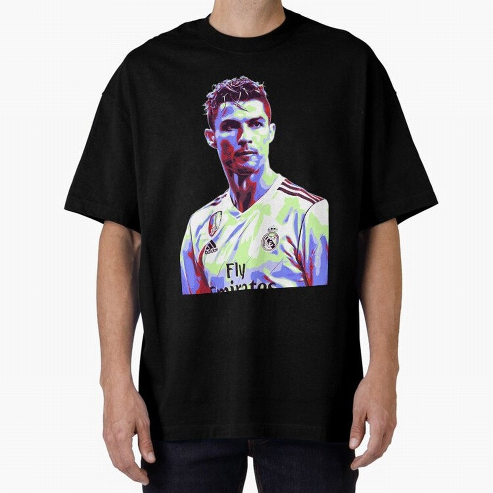 Ronaldo - retro Oversized T-Shirt Make Every Kick Count in Match Day Hype around FIFA World Cup 2026 USA Canada Mexico, Haaland, Germany, Fan Favorite Moments, National Team Passion, Big Match Drama and Soccer History; Great for Supporters Who Love
