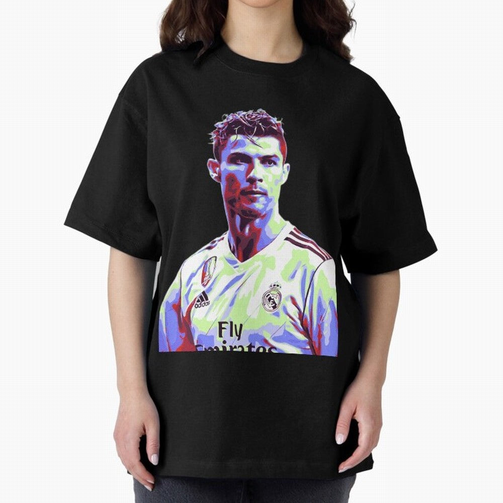 Ronaldo - retro Oversized T-Shirt Make Every Kick Count in Match Day Hype around FIFA World Cup 2026 USA Canada Mexico, Haaland, Germany, Fan Favorite Moments, National Team Passion, Big Match Drama and Soccer History; Great for Supporters Who Love