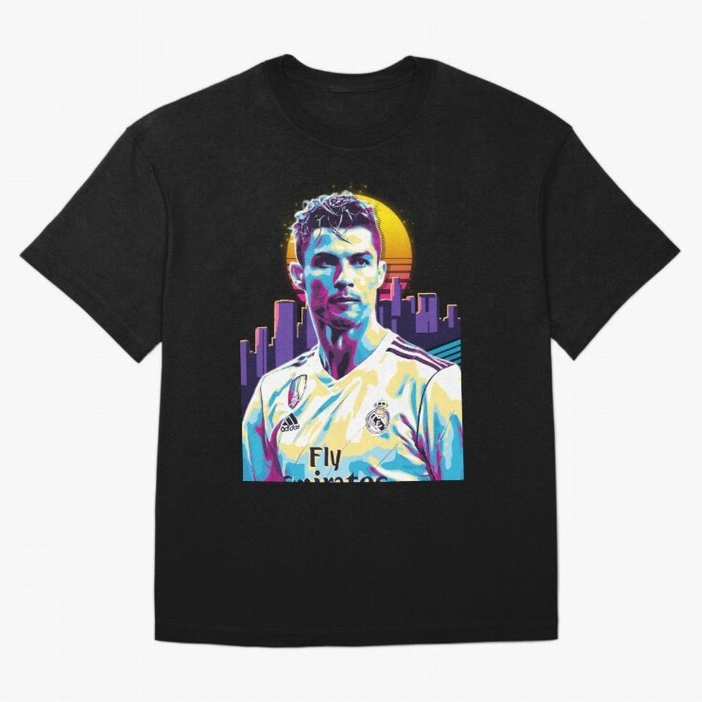Christiano Ronaldo retro Oversized T-Shirt Turn Up for the FIFA World Cup 2026 USA Canada Mexico Journey through Mbappe Highlights, Brazil Pride, Stadium Chants, National Pride, Trophy Dreams and Unforgettable Football Memories; Ideal for Fans Who