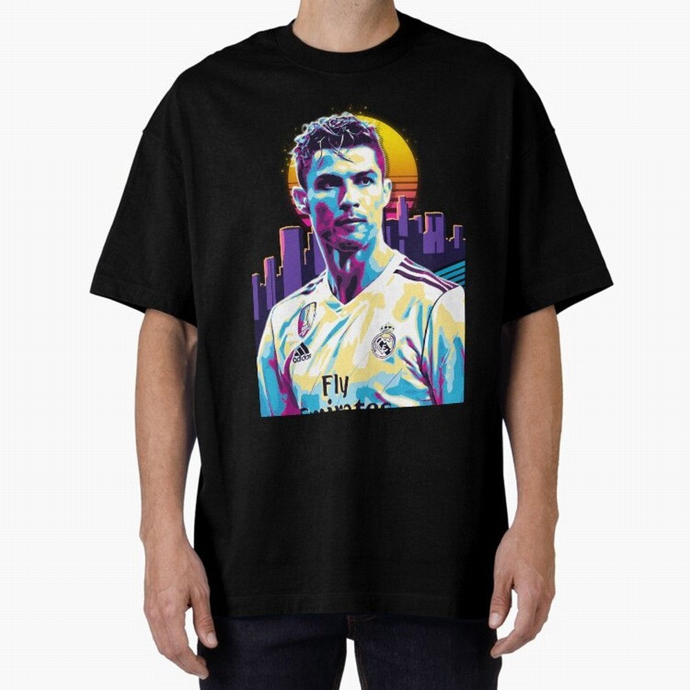 Christiano Ronaldo retro Oversized T-Shirt Turn Up for the FIFA World Cup 2026 USA Canada Mexico Journey through Mbappe Highlights, Brazil Pride, Stadium Chants, National Pride, Trophy Dreams and Unforgettable Football Memories; Ideal for Fans Who