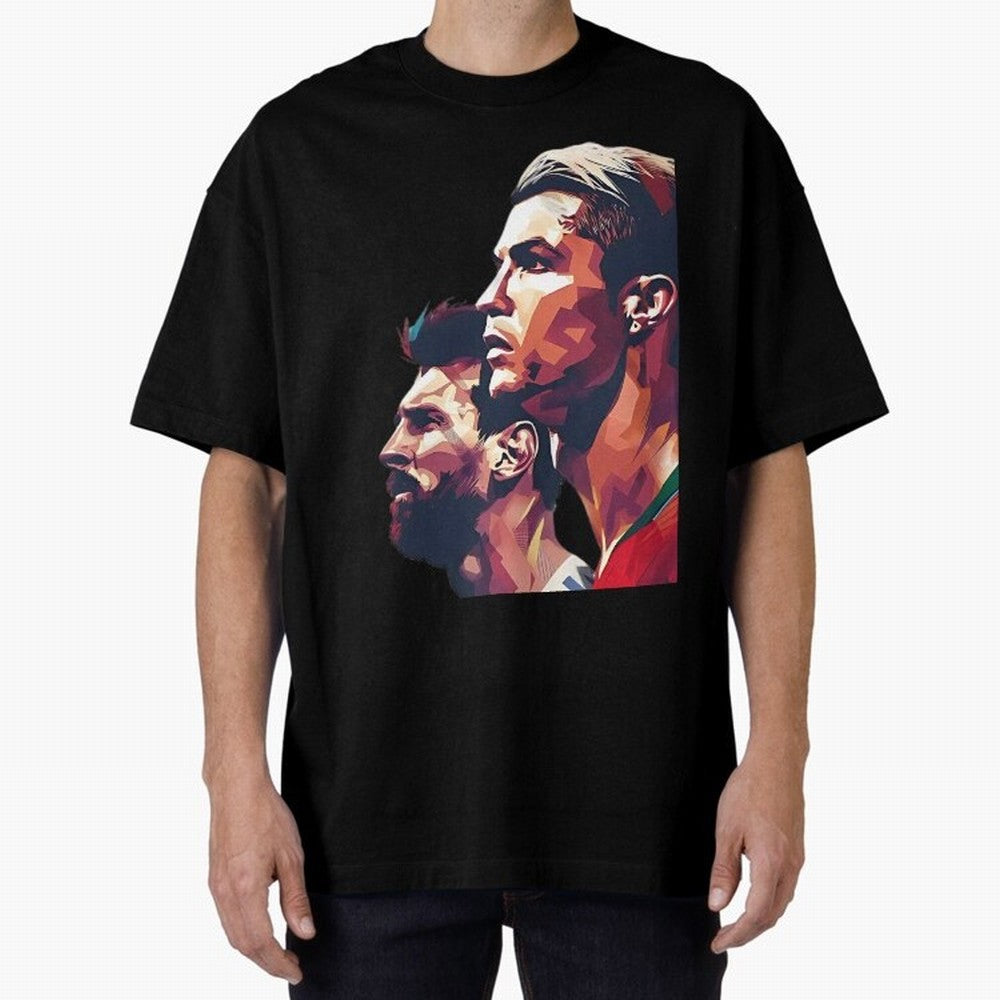 ronaldo and messi - Goat Oversized T-Shirt Show Your Love for Match Day Hype around FIFA World Cup 2026, CR7 and Messi, Argentina, France and Brazil, Football Passion, Legendary Performances, Festival Vibes and Supporter Community; Perfect for