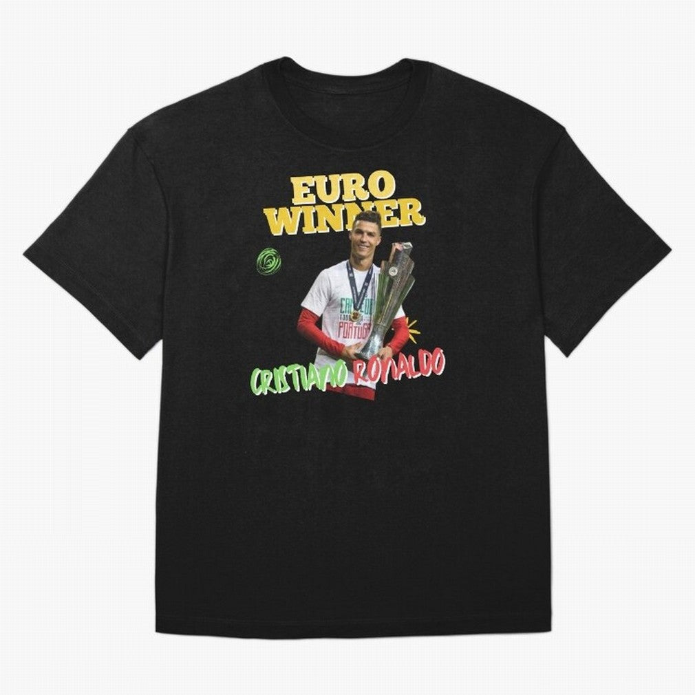 Cristiano Ronaldo Euro Winner Oversized T-Shirt Keep the Legacy of FIFA World Cup 2026 for Fans of Messi, Neymar and Mbappe and England and Germany, Bringing Fan Favorite Moments, National Team Passion, Big Match Drama and Soccer History; Great for