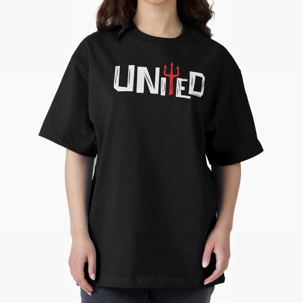 Manchester United - United Typography Oversized T-Shirt Celebrate Supporters United by FIFA World Cup 2026 Group Stage Built around Cristiano Ronaldo, Argentina, France and Brazil Energy, Match Day Excitement, Supporter Culture, Golden Goals and