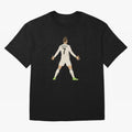 Cristiano Ronaldo Iconic Celebration Oversized T-Shirt Join FIFA World Cup 2026 USA Canada Mexico for Fans of CR7 and Argentina, France and Brazil, Bringing Stadium Memories, Football Loyalty, International Chants and Championship Tradition;