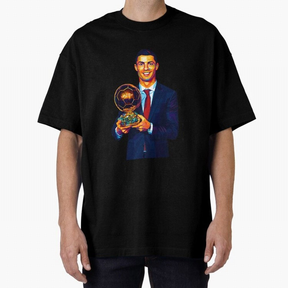 Cristiano Ronaldo Wpap Art Oversized T-Shirt Experience the Global Stage of Global Football Passion for FIFA World Cup 2026 USA Canada Mexico, Capturing Mbappe, Germany, Championship Spirit, Famous Goals, Roaring Crowds and International Football