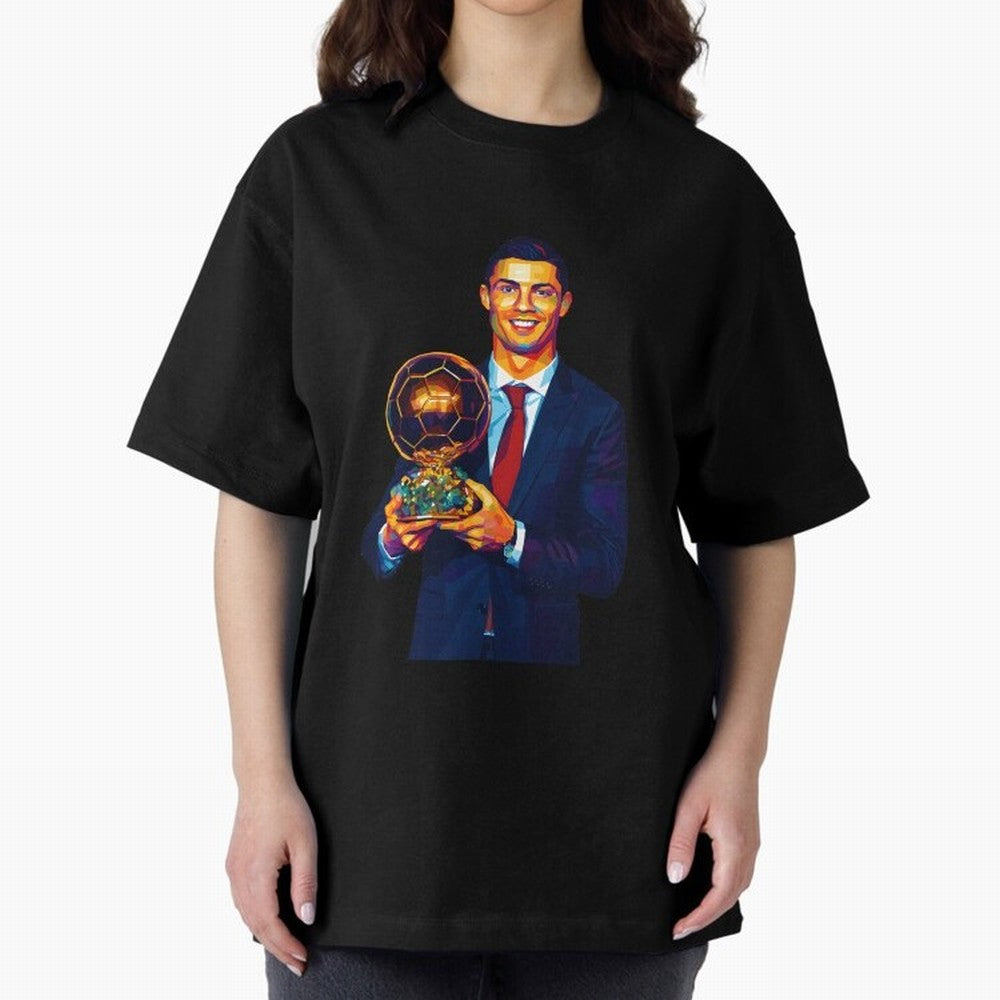 Cristiano Ronaldo Wpap Art Oversized T-Shirt Experience the Global Stage of Global Football Passion for FIFA World Cup 2026 USA Canada Mexico, Capturing Mbappe, Germany, Championship Spirit, Famous Goals, Roaring Crowds and International Football