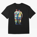 Cristiano Ronaldo & Toni Kroos Wpap Art Oversized T-Shirt Stand with Match Day Hype around FIFA World Cup 2026, Messi, CR7 and Mbappe, Brazil, Portugal and Argentina, Match Day Excitement, Supporter Culture, Golden Goals and Global Football