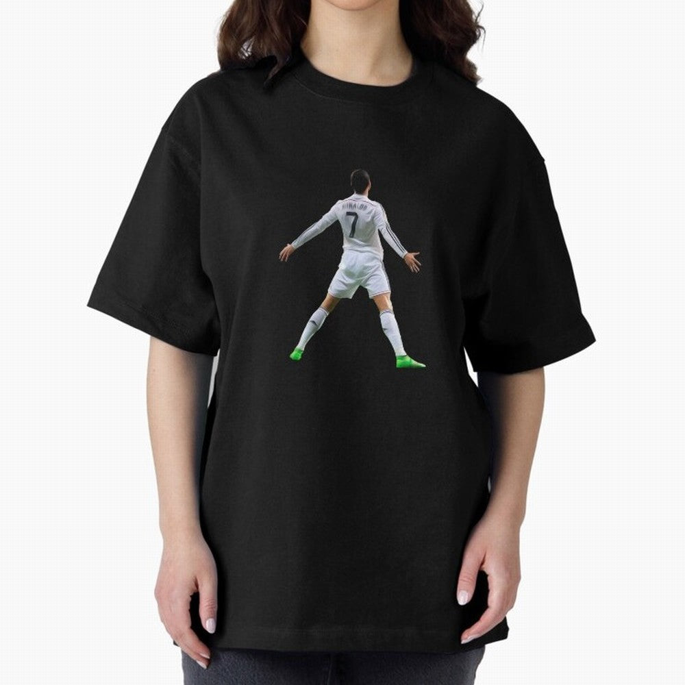 DESIGN CRISTIANO RONALDO CR7 STICKER Oversized T-Shirt Support the FIFA World Cup 2026 Journey through Messi and Cristiano Ronaldo Highlights, Argentina, France and Brazil Pride, Vintage Soccer Flavor, Modern Football Stars, National Flags and