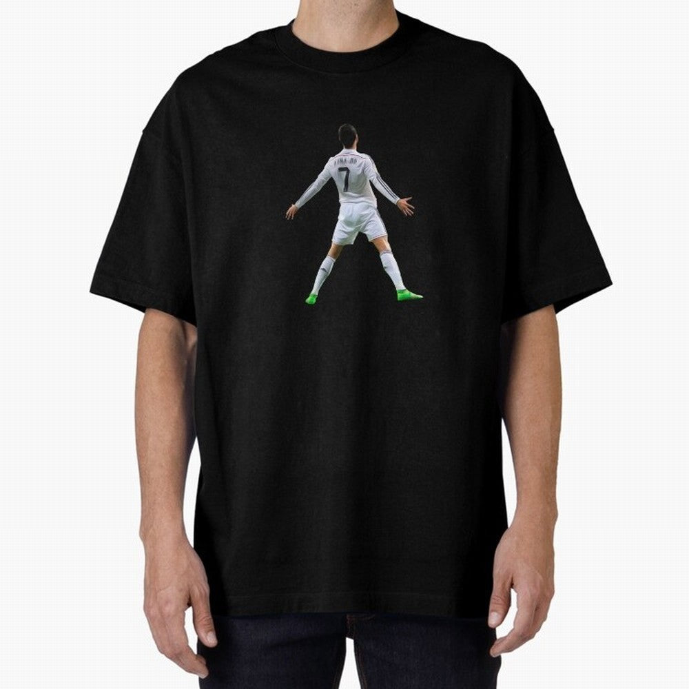 DESIGN CRISTIANO RONALDO CR7 STICKER Oversized T-Shirt Support the FIFA World Cup 2026 Journey through Messi and Cristiano Ronaldo Highlights, Argentina, France and Brazil Pride, Vintage Soccer Flavor, Modern Football Stars, National Flags and