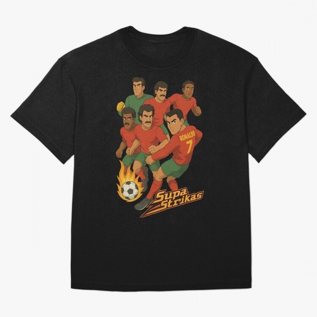 Supastrikas Portugal Team Version Oversized T-Shirt Carry Global Football Passion for FIFA World Cup 2026, Built around CR7, Spain and Netherlands, Worldwide Fan Energy, Dramatic Goals, Stadium Lights and Championship Celebrations; Perfect for