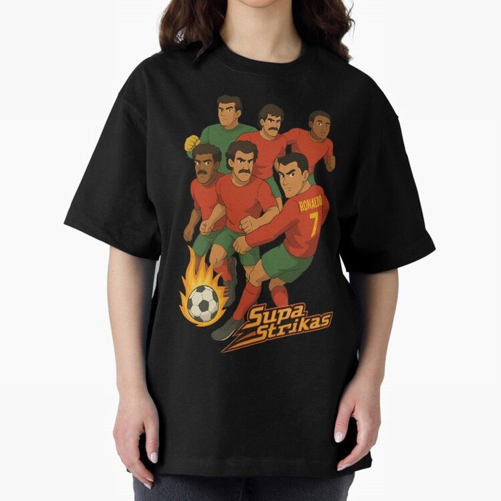 Supastrikas Portugal Team Version Oversized T-Shirt Carry Global Football Passion for FIFA World Cup 2026, Built around CR7, Spain and Netherlands, Worldwide Fan Energy, Dramatic Goals, Stadium Lights and Championship Celebrations; Perfect for