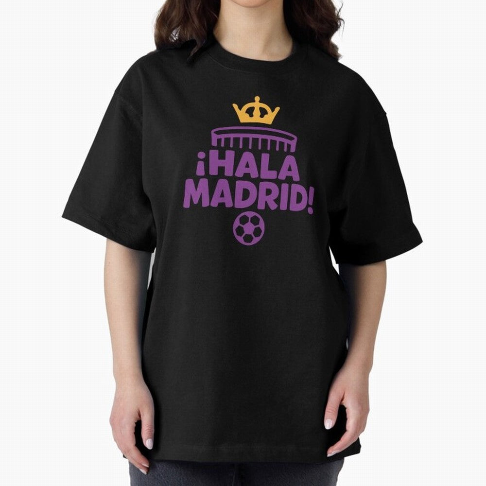 Hala Madrid Oversized T-Shirt Mark Match Day Hype around FIFA World Cup 2026 Group Stage, Neymar, Spain and Netherlands, Champion Mindset, Group Stage Buzz, Knockout Tension and Passionate Fan Culture; Perfect for Fans, Collectors, Family
