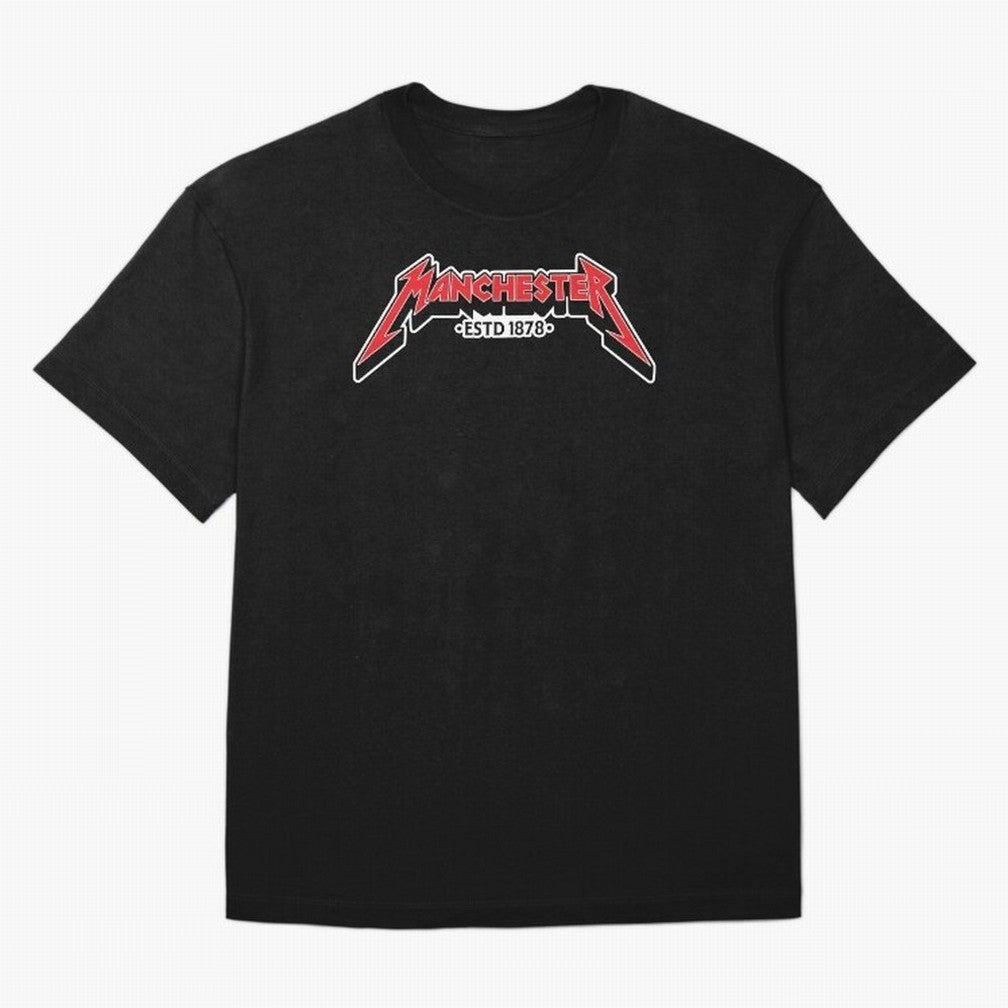 Manchester United Metal Font Oversized T-Shirt Join the Countdown to FIFA World Cup 2026 USA Canada Mexico Featuring Mbappe, Netherlands Energy, Stadium Memories, Football Loyalty, International Chants and Championship Tradition; Made for Die Hard