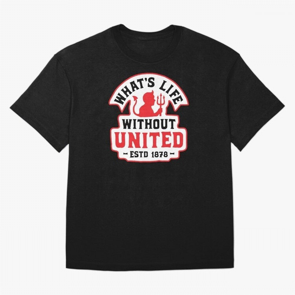 What's Life Without Manchester United Oversized T-Shirt Upgrade FIFA World Cup 2026 Group Stage Spirit, Highlighting Netherlands, Cristiano Ronaldo, Match Day Excitement, Supporter Culture, Golden Goals and Global Football Passion; Made for