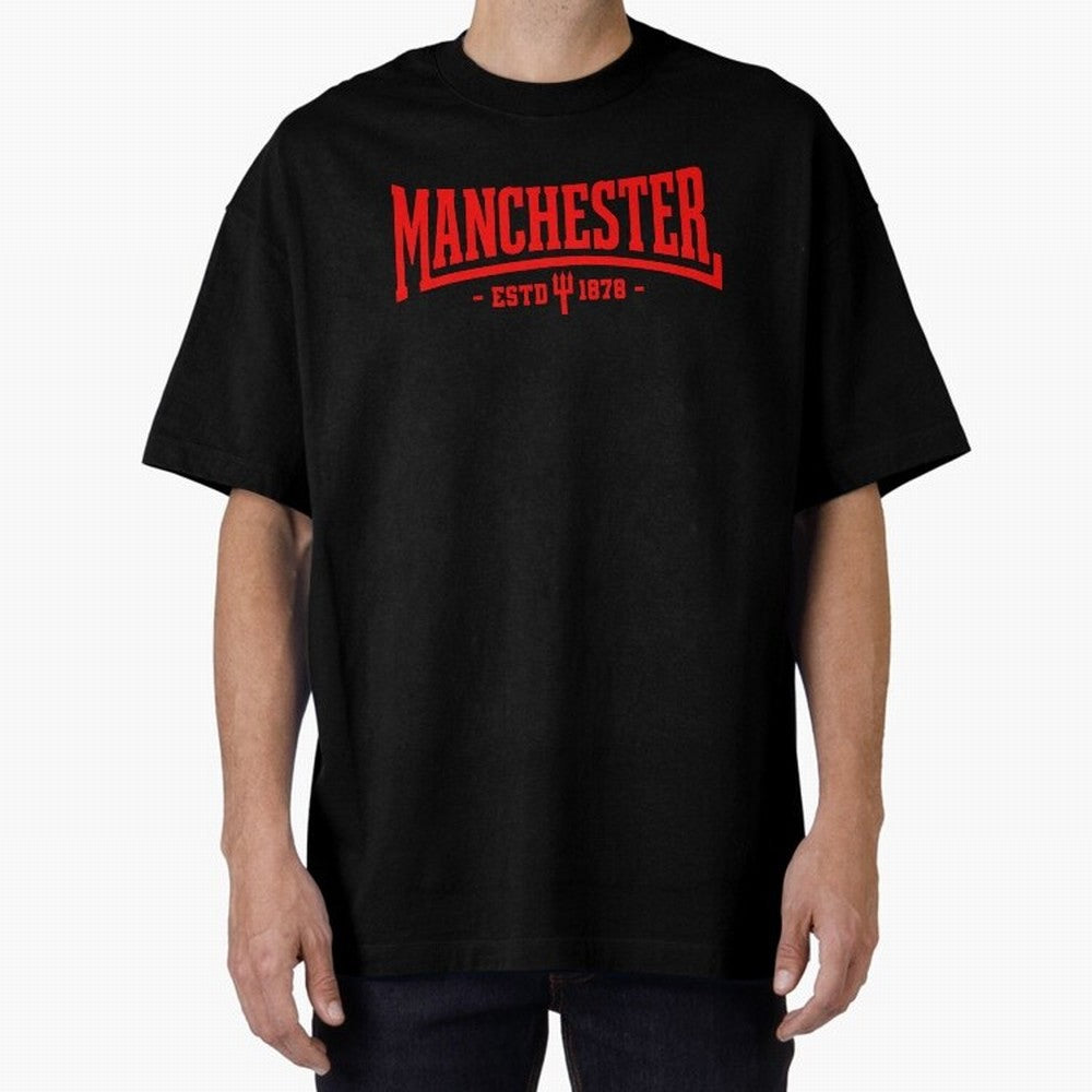 Manchester United 1878 Oversized T-Shirt Fuel Your Fan Pride for Match Day Hype around FIFA World Cup 2026 USA Canada Mexico, Mbappe, Argentina, France and Brazil, Stadium Chants, National Pride, Trophy Dreams and Unforgettable Football Memories;