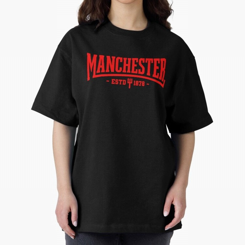 Manchester United 1878 Oversized T-Shirt Fuel Your Fan Pride for Match Day Hype around FIFA World Cup 2026 USA Canada Mexico, Mbappe, Argentina, France and Brazil, Stadium Chants, National Pride, Trophy Dreams and Unforgettable Football Memories;