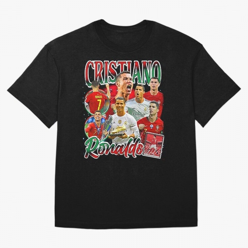 Cristiano Ronaldo Premium Quality Oversized T-Shirt Feel the FIFA World Cup 2026 Group Stage Journey through Mbappe Highlights, Portugal, Spain and Germany Pride, Stadium Chants, National Pride, Trophy Dreams and Unforgettable Football Memories;