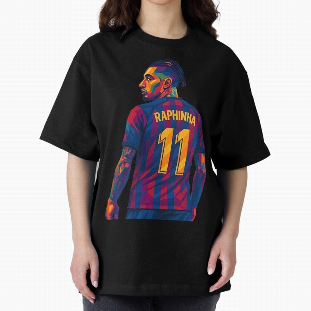 Raphinha Oversized T-Shirt Fuel the Hype around Global Football Passion for FIFA World Cup 2026, Highlighting Mbappe, Argentina, Classic Soccer Heritage, Championship Pressure, Fan Loyalty and International Pride; Ideal for Fans Who Follow Messi,