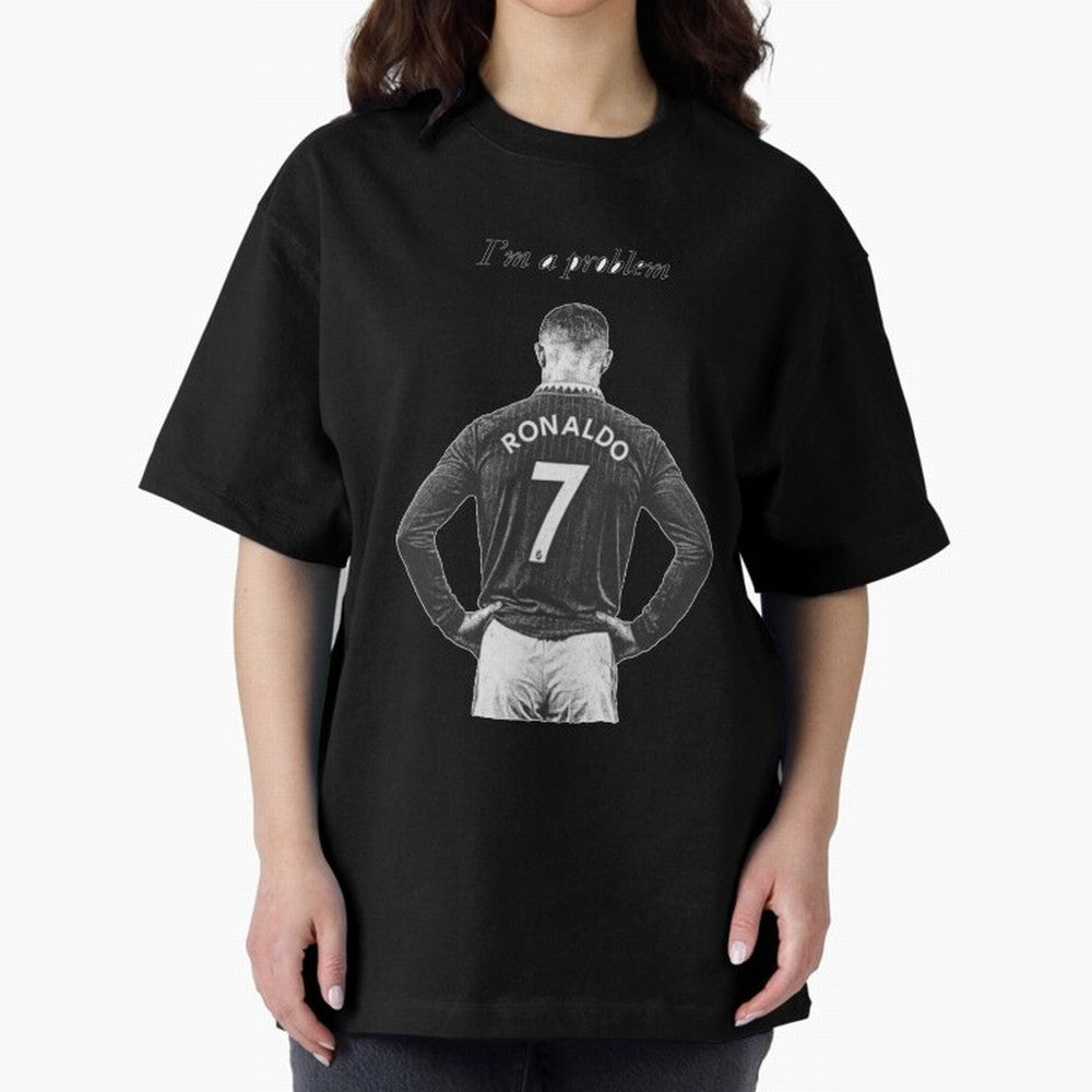 Ronaldo Problem Oversized T-Shirt Build Global Football Passion for FIFA World Cup 2026 Group Stage, Made for Messi, France, Football Festival Excitement, Trophy Ambitions, Country Rivalries and Star Player Buzz; Perfect for Supporters Who Want