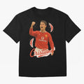 Young Cristiano Ronaldo Man United Art ¨C Rising Soccer Legend Tribute	 Oversized T-Shirt Refresh Global Football Passion for FIFA World Cup 2026 USA Canada Mexico, Made for Messi, CR7 and Mbappe, Brazil, Champion Mindset, Group Stage Buzz,