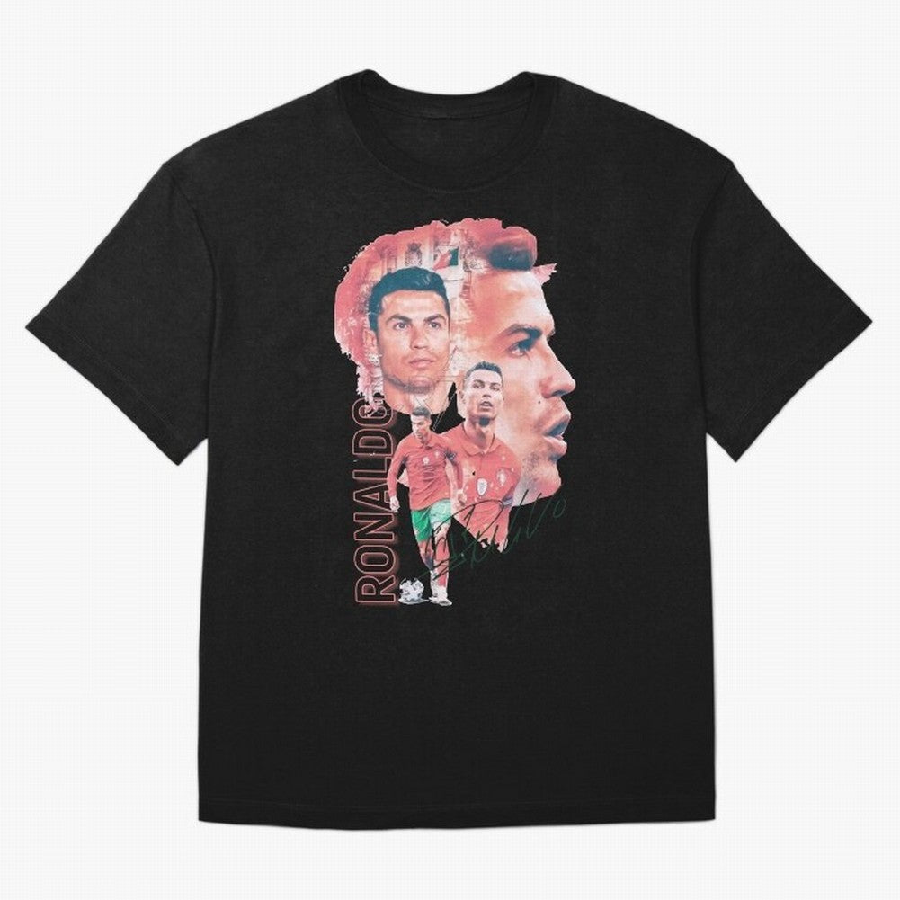 Cristiano Ronaldo Design Oversized T-Shirt Support the FIFA World Cup 2026 Group Stage Journey through Messi, CR7 and Mbappe Highlights, Brazil, Portugal and Argentina Pride, Vintage Soccer Flavor, Modern Football Stars, National Flags and Final