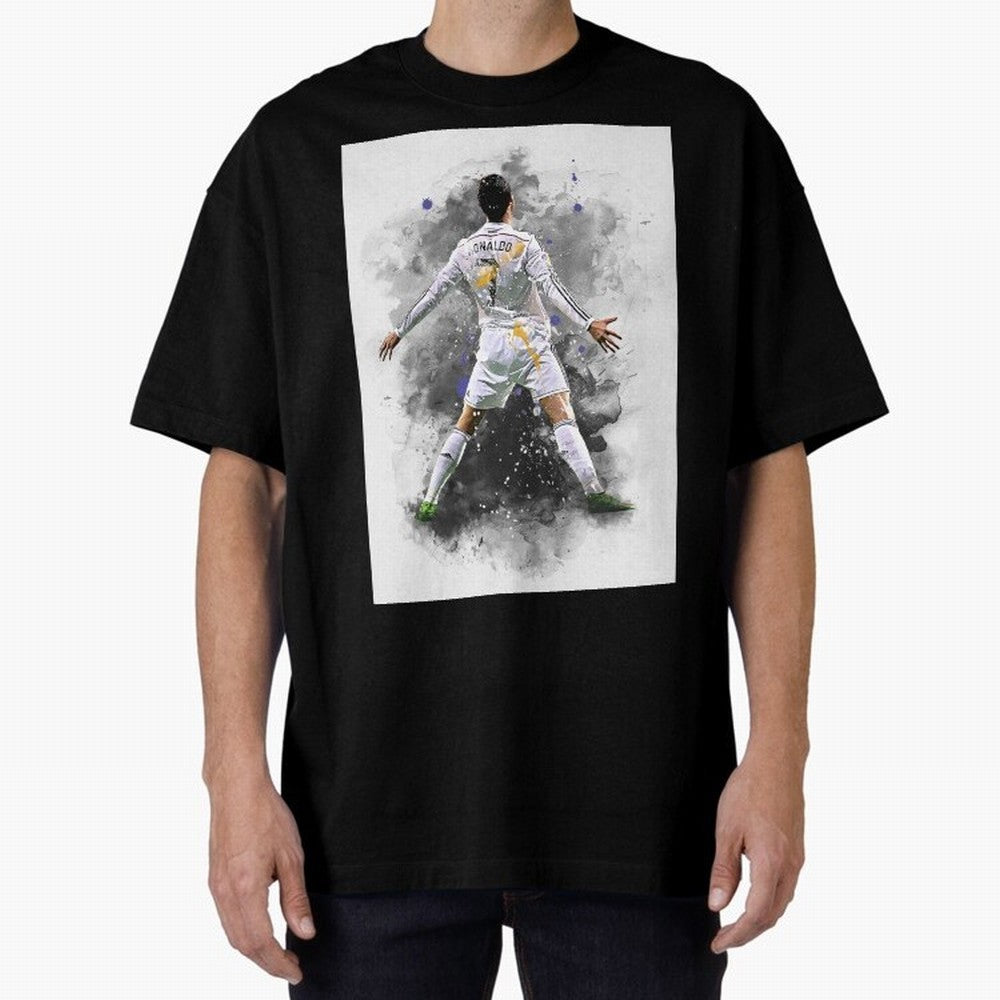 Cristiano Ronaldo 7 Oversized T-Shirt Celebrate FIFA World Cup 2026 USA Canada Mexico Highlighting CR7 and Messi, Portugal, Spain and Germany Energy, Supporter Pride, Iconic Celebrations, Legendary Names and Global Match Day Energy; Made for Die
