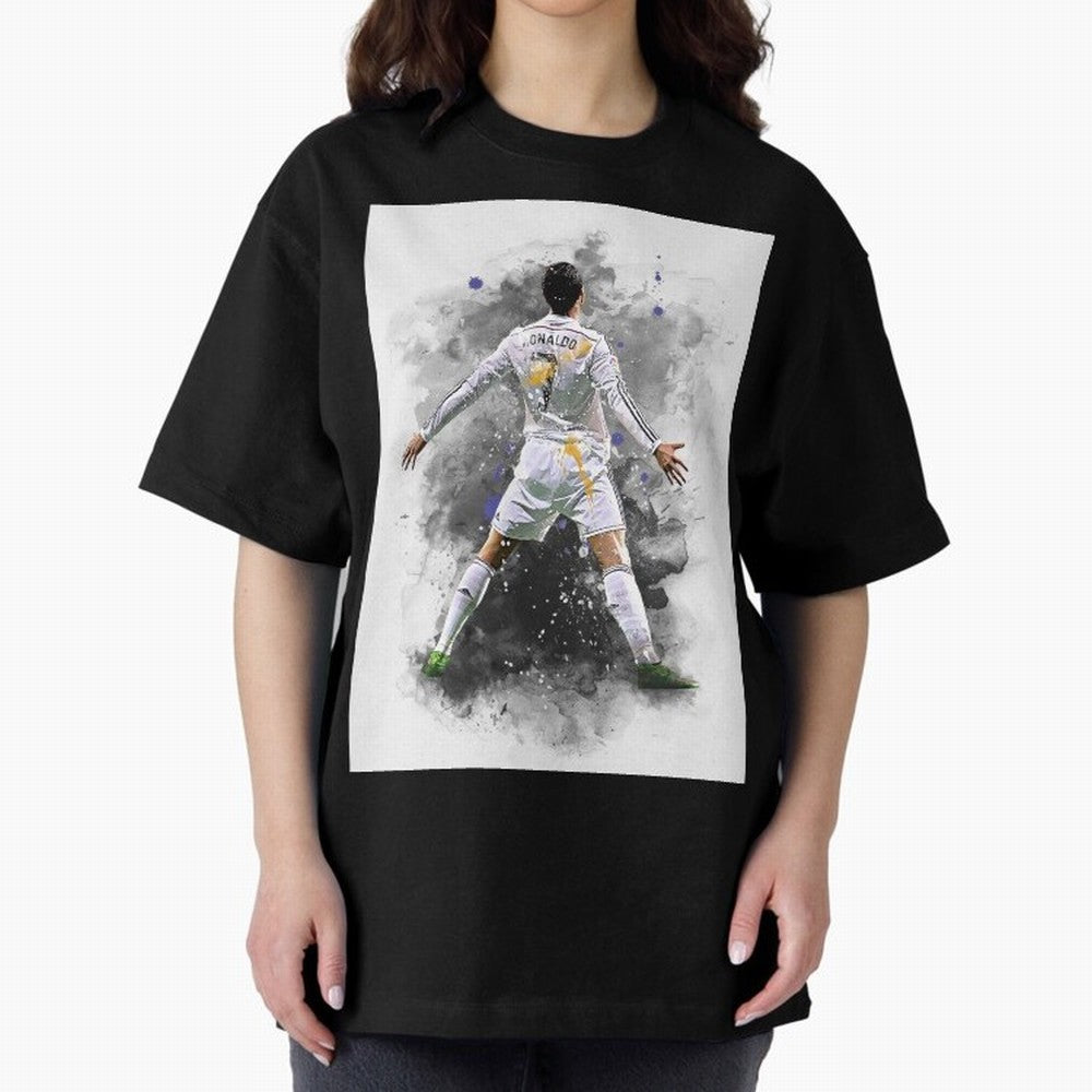 Cristiano Ronaldo 7 Oversized T-Shirt Celebrate FIFA World Cup 2026 USA Canada Mexico Highlighting CR7 and Messi, Portugal, Spain and Germany Energy, Supporter Pride, Iconic Celebrations, Legendary Names and Global Match Day Energy; Made for Die