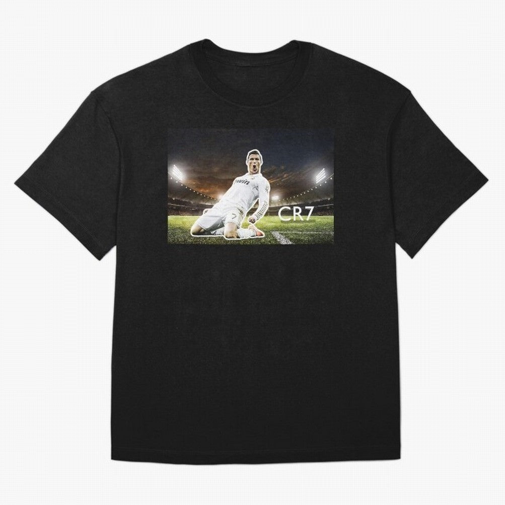 Cristiano Ronaldo Celebration Scene Oversized T-Shirt Join Supporters Worldwide for FIFA World Cup 2026 Group Stage for Fans of CR7 and Messi and Netherlands, Bringing Football History, Final Match Energy, Crowd Noise and Once in a Lifetime