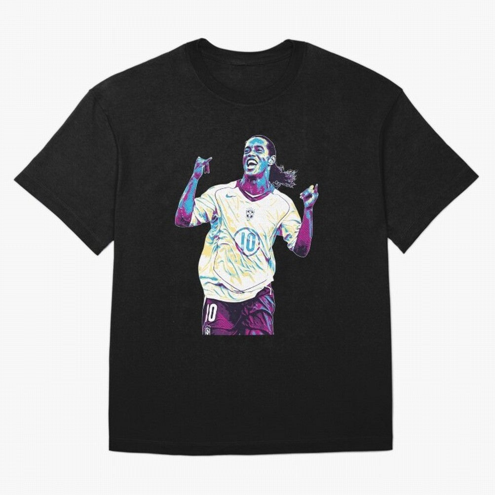 Ronaldinho brazil team Oversized T-Shirt Relive the Noise and Pride of the FIFA World Cup 2026 USA Canada Mexico Journey through Cristiano Ronaldo Highlights, England and Germany Pride, Tournament Hype, Historic Matchups, Family Viewing Parties and
