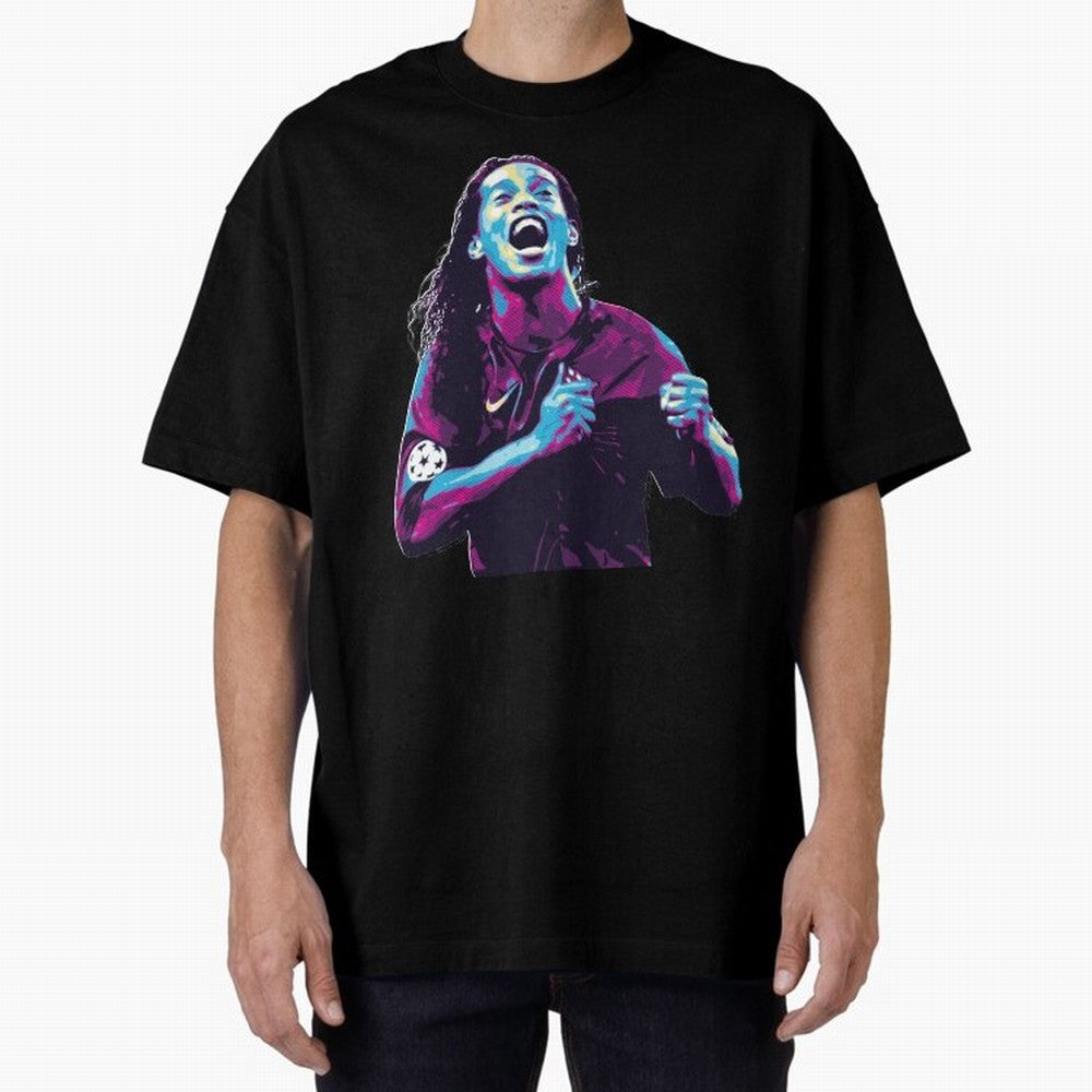 ronaldinho Oversized T-Shirt Showcase FIFA World Cup 2026 USA Canada Mexico Inspired by Mbappe, Portugal, Spain and Germany Energy, Retro Football Energy, Iconic Rivalries, Trophy Chase Drama and Stadium Atmosphere; Great for Watch Parties, Sports