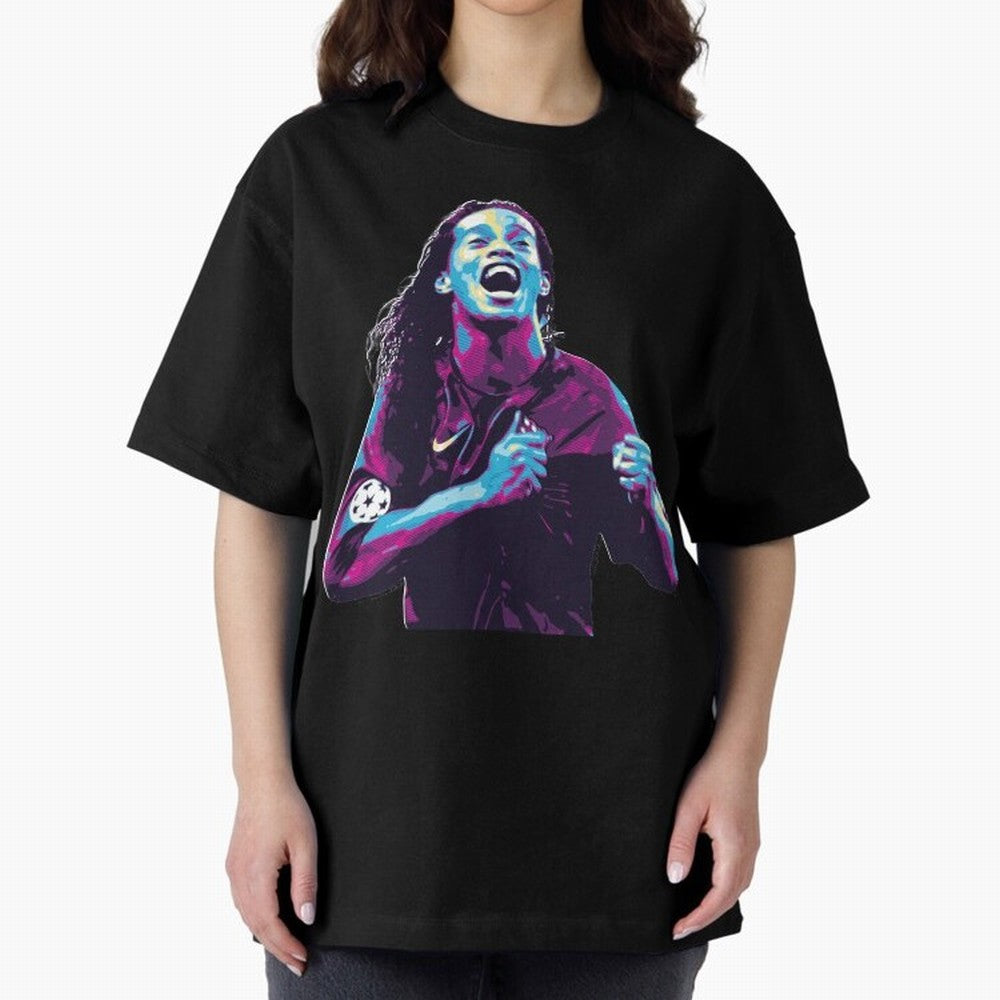 ronaldinho Oversized T-Shirt Showcase FIFA World Cup 2026 USA Canada Mexico Inspired by Mbappe, Portugal, Spain and Germany Energy, Retro Football Energy, Iconic Rivalries, Trophy Chase Drama and Stadium Atmosphere; Great for Watch Parties, Sports