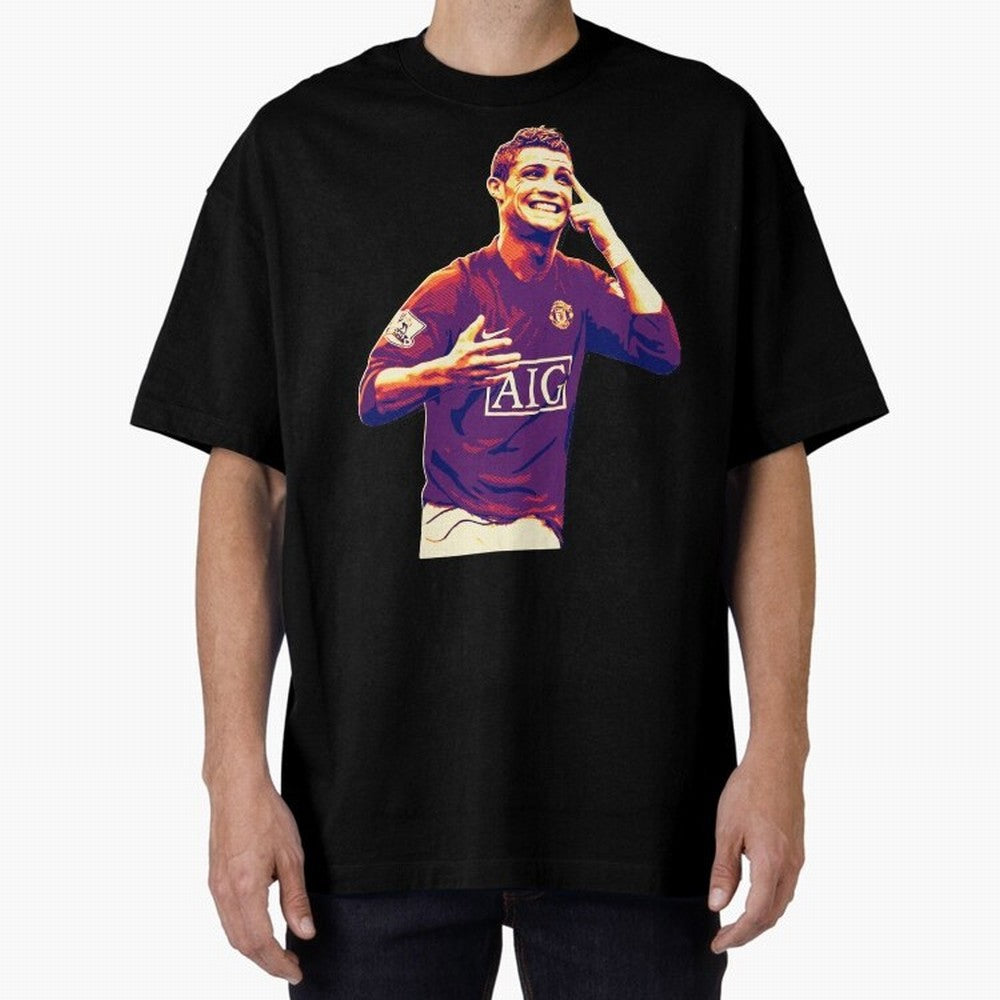 ronaldo Manchester United jarsey Oversized T-Shirt Make Memories around FIFA World Cup 2026 Group Stage for Fans of Messi and Cristiano Ronaldo and Argentina, France and Brazil, Bringing Football Festival Excitement, Trophy Ambitions, Country