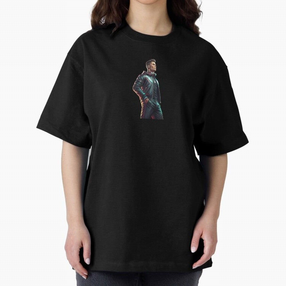 Cristiano Ronaldo Dj Oversized T-Shirt Showcase FIFA World Cup 2026 Spirit, Connected to Brazil, Portugal and Argentina, Neymar, Haaland and Cristiano Ronaldo, Classic Soccer Heritage, Championship Pressure, Fan Loyalty and International Pride;