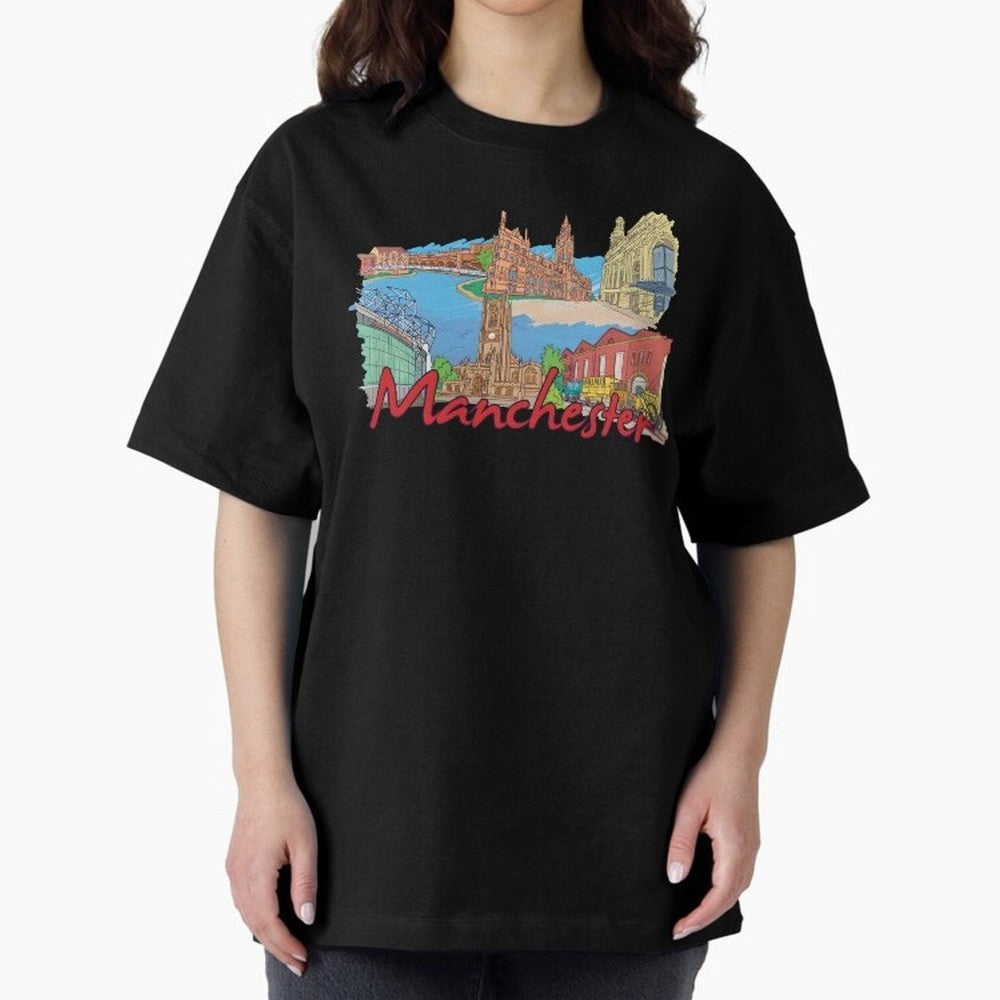 Manchester Oversized T-Shirt Feel the FIFA World Cup 2026 USA Canada Mexico Journey through Cristiano Ronaldo, Haaland and CR7 Highlights, France and Portugal Pride, Soccer Culture, Superstar Moments, National Team Dreams and Competitive Fire;
