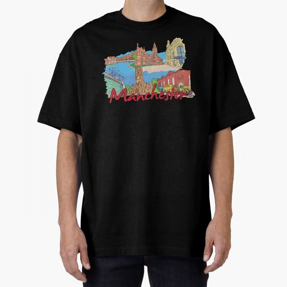 Manchester Oversized T-Shirt Feel the FIFA World Cup 2026 USA Canada Mexico Journey through Cristiano Ronaldo, Haaland and CR7 Highlights, France and Portugal Pride, Soccer Culture, Superstar Moments, National Team Dreams and Competitive Fire;