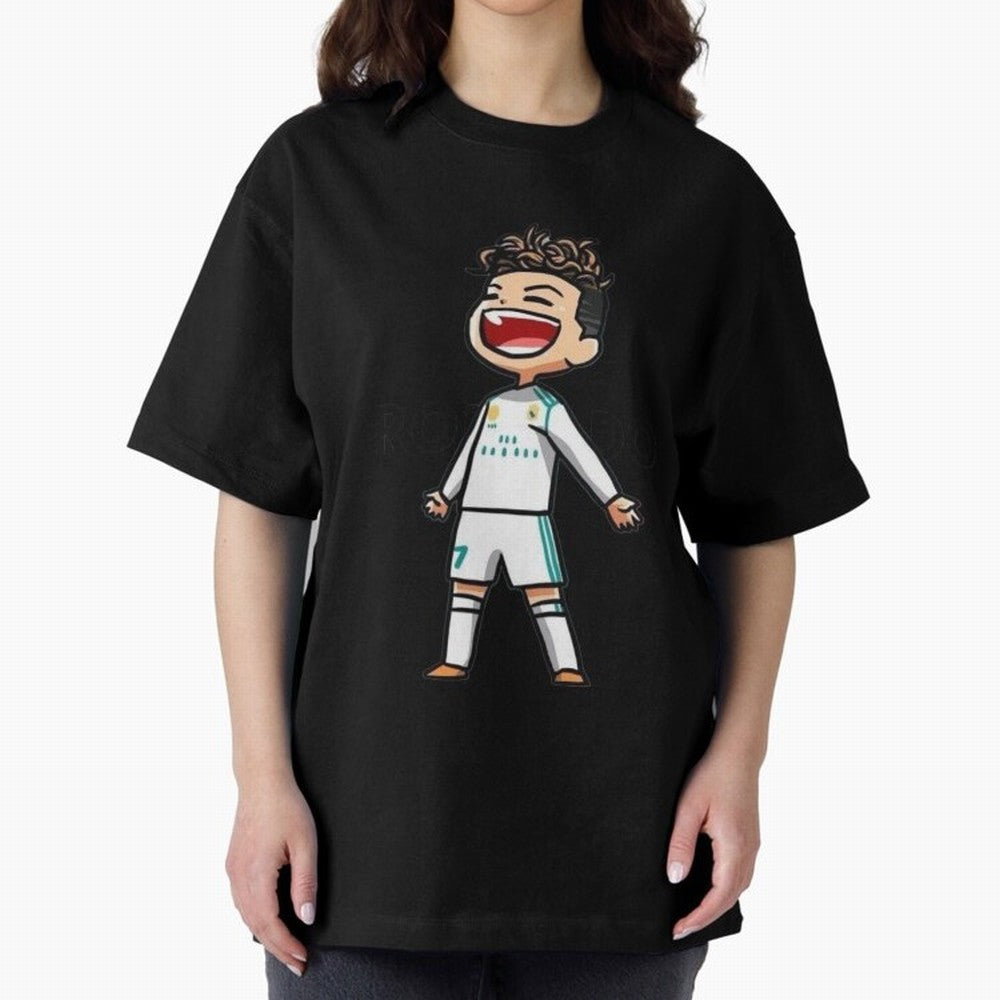 RONALDO Oversized T-Shirt Show Passion for the Stars of FIFA World Cup 2026 Celebrating Cristiano Ronaldo, Haaland and CR7, Argentina Energy, Championship Spirit, Famous Goals, Roaring Crowds and International Football Unity; Made for Die Hard