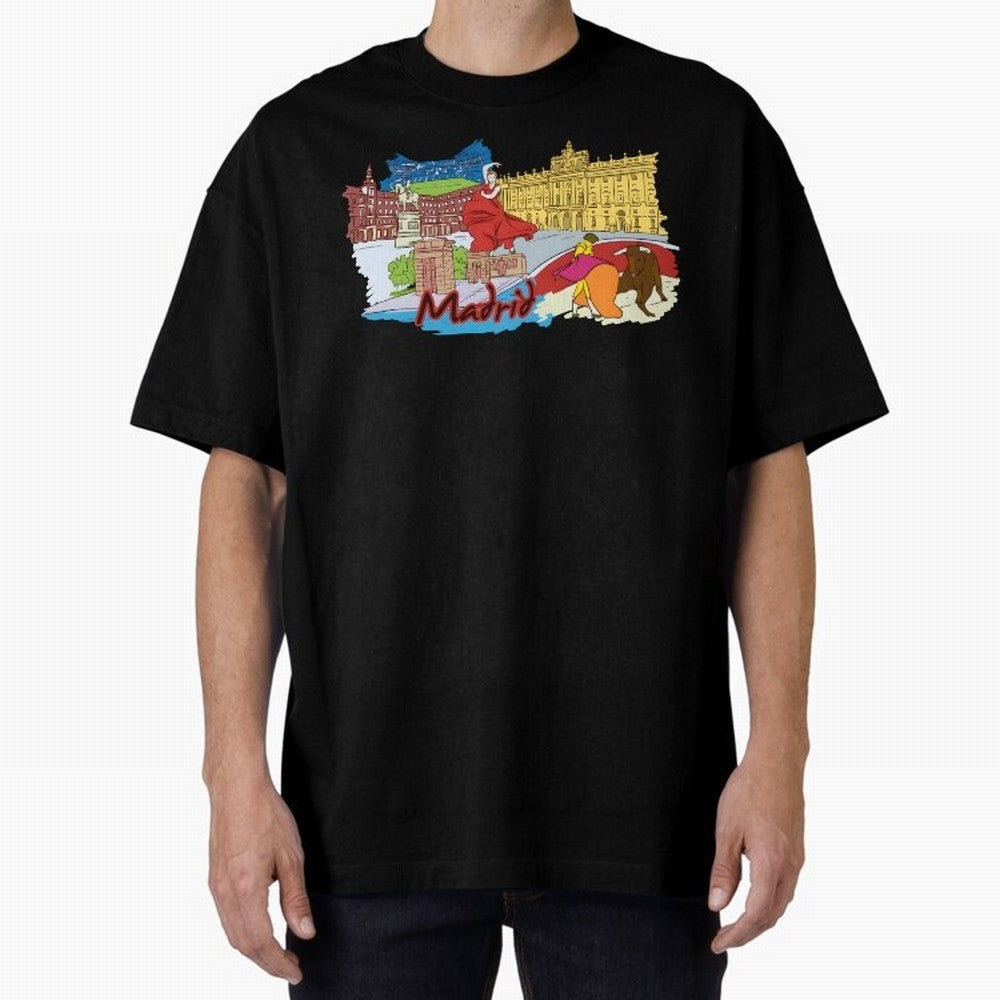 Madrid Oversized T-Shirt Show Championship Spirit for Global Football Passion for FIFA World Cup 2026 Group Stage, Inspired by CR7, Spain, Supporter Pride, Iconic Celebrations, Legendary Names and Global Match Day Energy; Ideal for Fans Who Follow