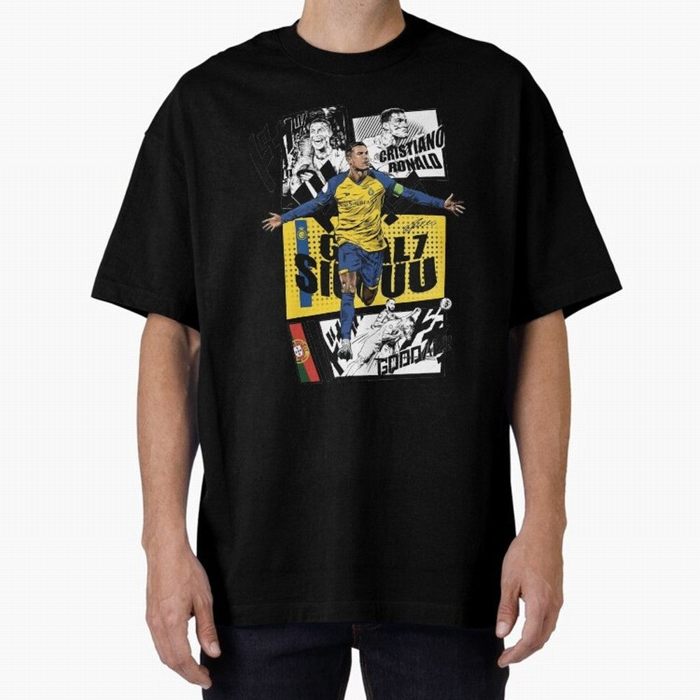 Cristiano Ronaldo CR7 Scorer Oversized T-Shirt Follow the Road to the FIFA World Cup 2026 Group Stage Journey through Neymar Highlights, Brazil Pride, Sports Nostalgia, International Competition, Famous Players and Unforgettable Victories; Made for