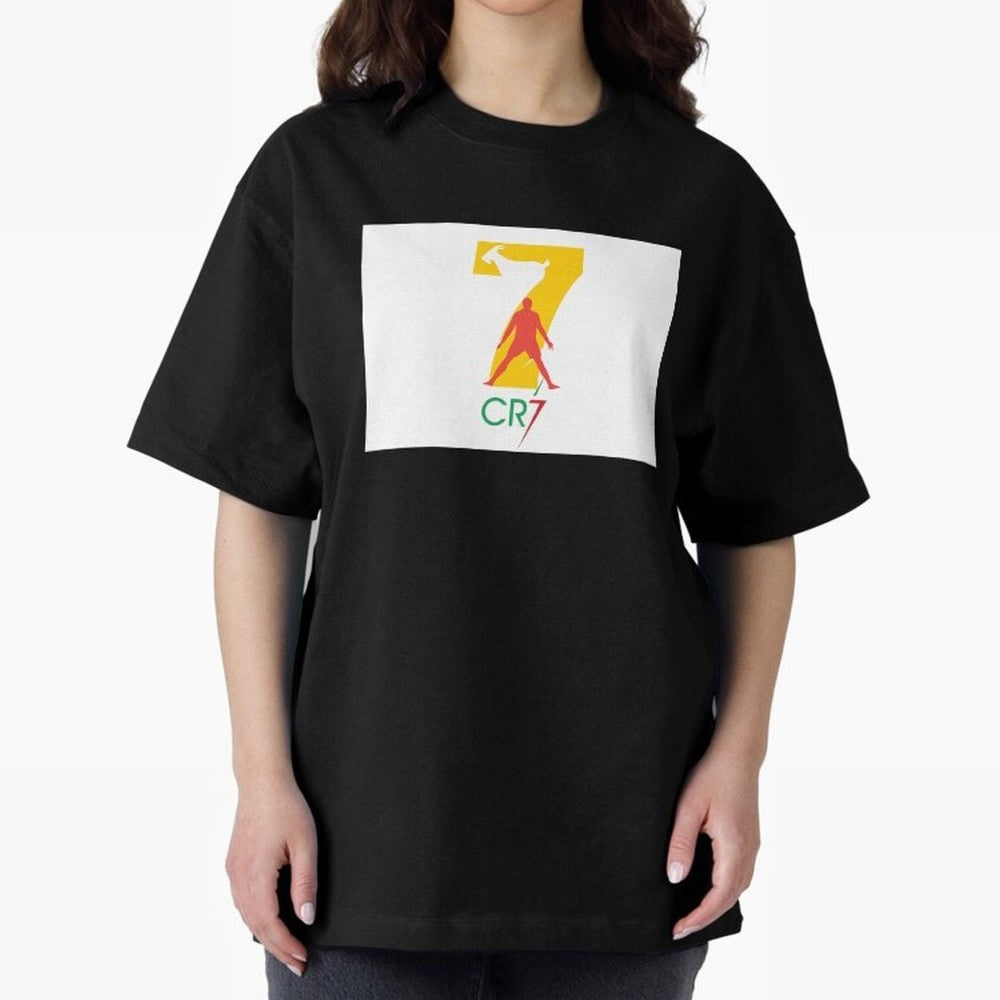 Ronaldo GOAT Oversized T-Shirt Get Ready for FIFA World Cup 2026 USA Canada Mexico for Fans of Cristiano Ronaldo, Haaland and CR7 and Spain, Bringing Game Day Rituals, Football Legends, Country Pride and the Road to the Final; Perfect for