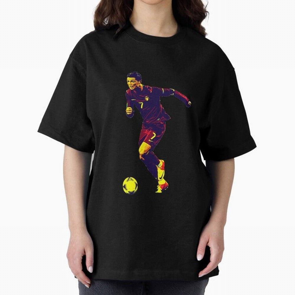 Cristianno Ronaldo Oversized T-Shirt Experience the Global Stage of FIFA World Cup 2026 Spirit, Inspired by Netherlands, Messi, Tournament Hype, Historic Matchups, Family Viewing Parties and Global Sports Pride; Great for Supporters Who Love