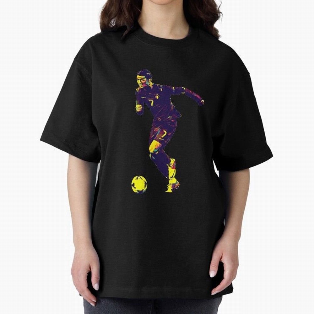 Cristiano Ronaldo Oversized T-Shirt Wear the Spirit of FIFA World Cup 2026 Group Stage Built around CR7, Argentina, France and Brazil Energy, Championship Spirit, Famous Goals, Roaring Crowds and International Football Unity; Made for Die Hard
