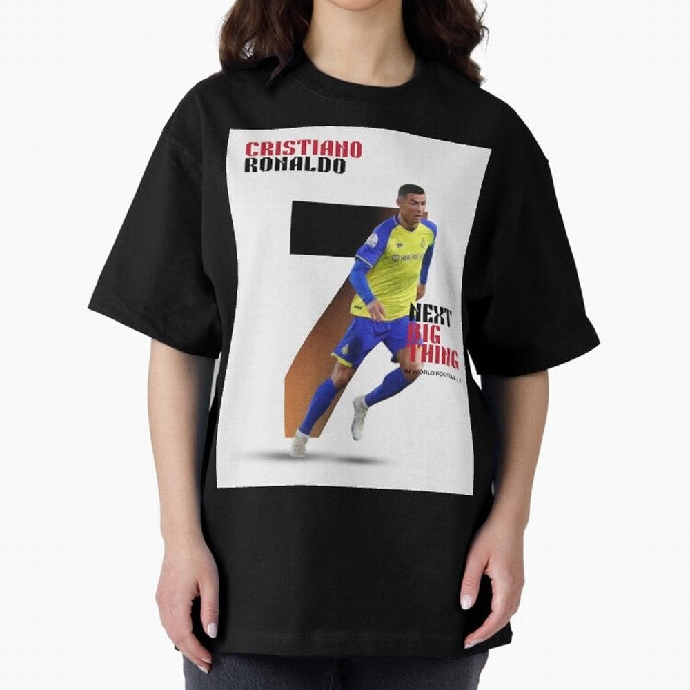 Cristiano Ronaldo (CR7) Oversized T-Shirt Refresh the FIFA World Cup 2026 USA Canada Mexico Journey through Neymar Highlights, Argentina and Brazil Pride, Global Supporter Spirit, Legendary Goals, National Colors and Tournament Celebration; Ideal