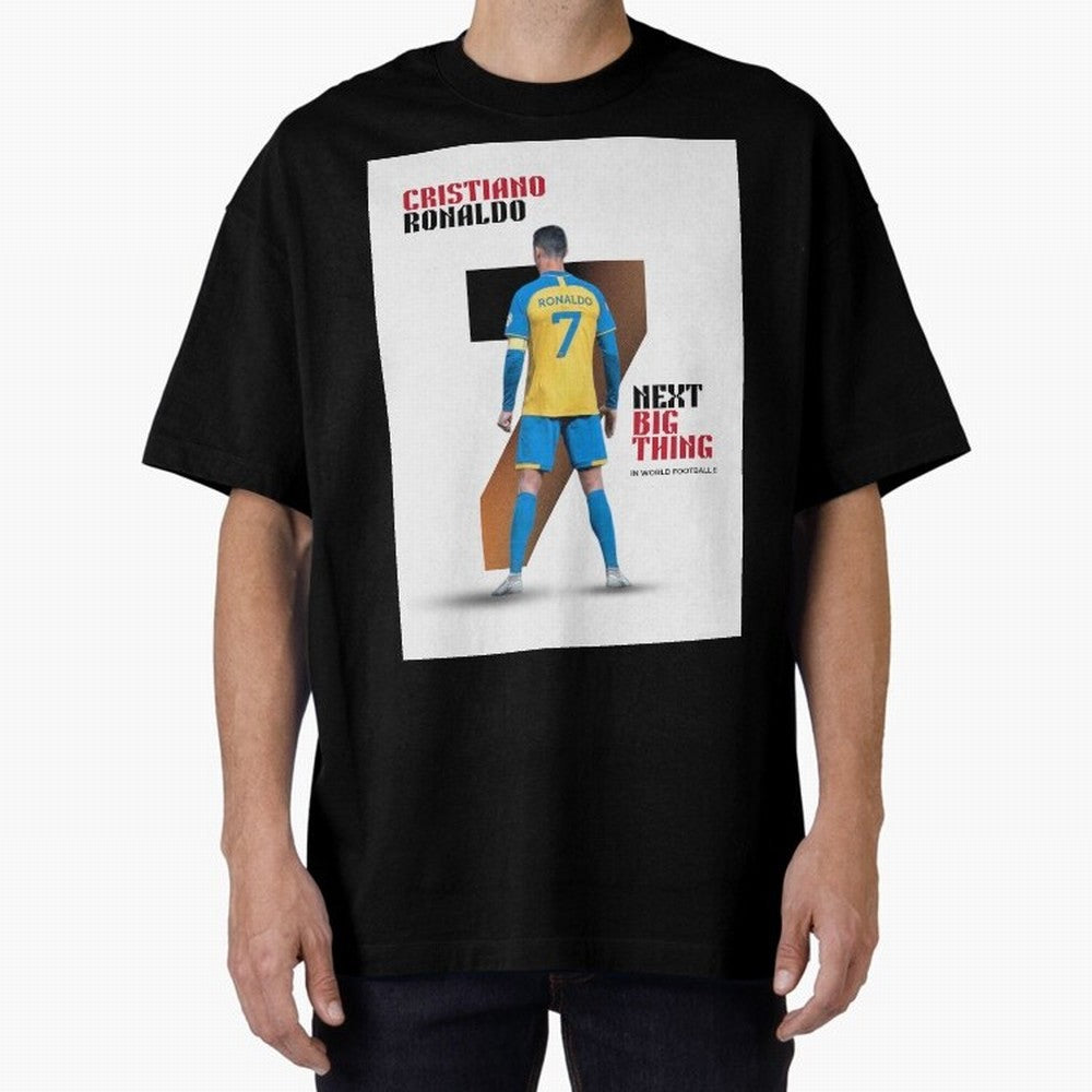 Cristiano Ronaldo Oversized T-Shirt Bring a Champion Mindset to the FIFA World Cup 2026 Journey through Messi and Cristiano Ronaldo Highlights, Argentina Pride, Vintage Soccer Flavor, Modern Football Stars, National Flags and Final Night Emotion;
