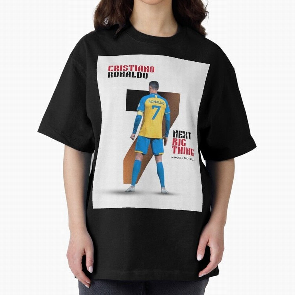 Cristiano Ronaldo Oversized T-Shirt Bring a Champion Mindset to the FIFA World Cup 2026 Journey through Messi and Cristiano Ronaldo Highlights, Argentina Pride, Vintage Soccer Flavor, Modern Football Stars, National Flags and Final Night Emotion;