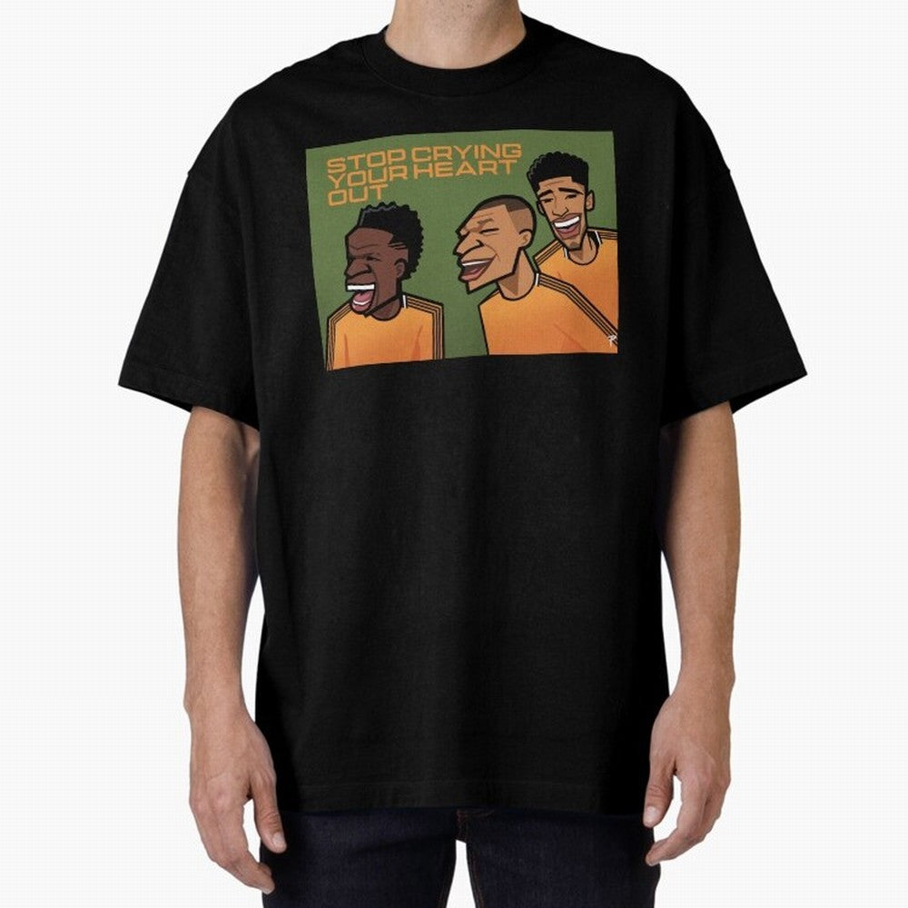 stop crying your heart out Oversized T-Shirt Create Global Football Passion for FIFA World Cup 2026, Highlighting Cristiano Ronaldo, Haaland and CR7, England and Germany, Soccer Culture, Superstar Moments, National Team Dreams and Competitive Fire;