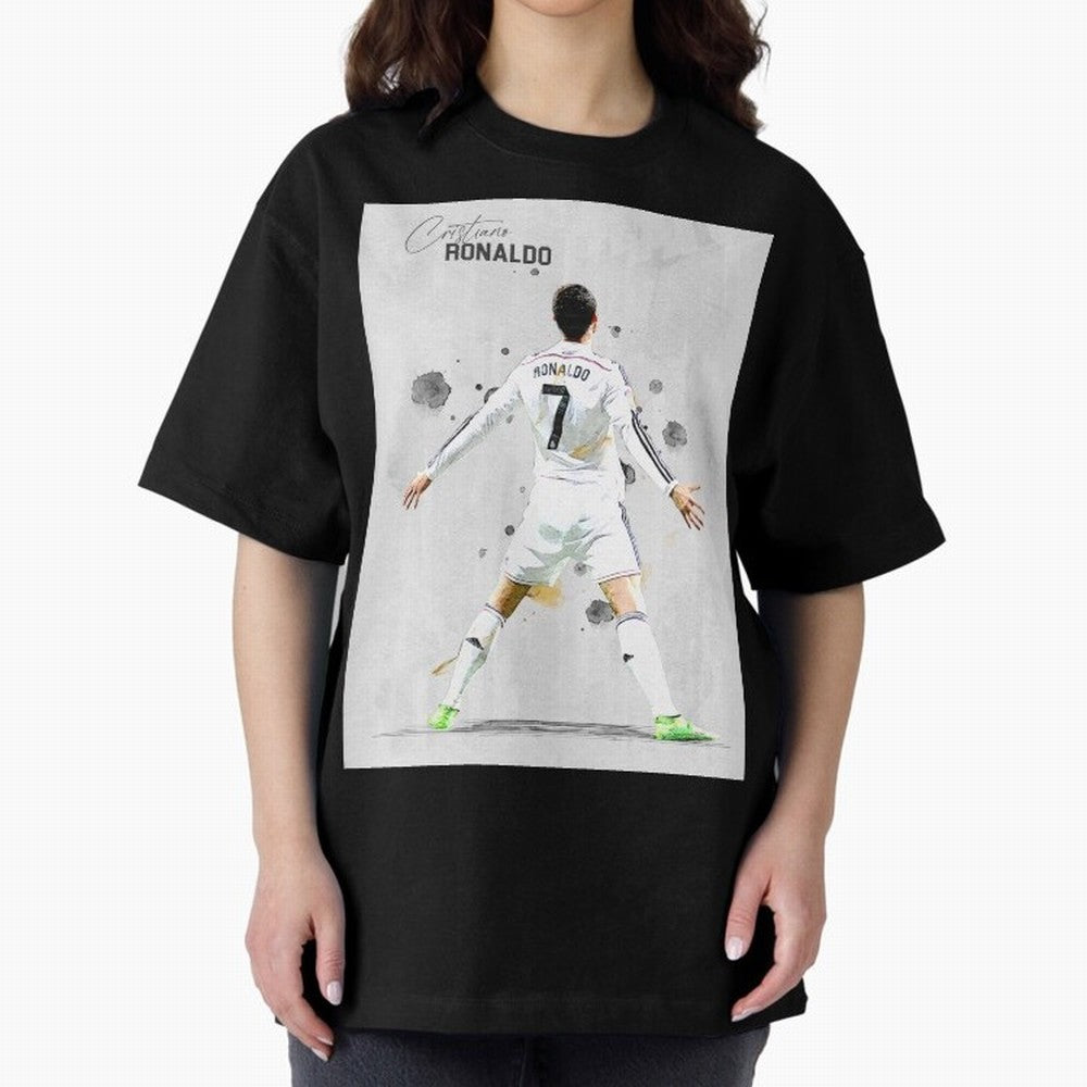 RM Legend Player Ronaldo Oversized T-Shirt Fuel FIFA World Cup 2026 for Fans of Cristiano Ronaldo and England, France and Netherlands, Bringing Stadium Chants, National Pride, Trophy Dreams and Unforgettable Football Memories; Great for Supporters