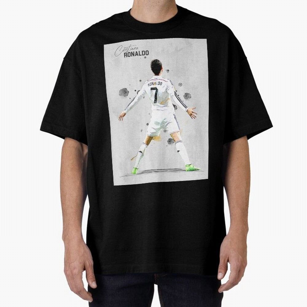 RM Legend Player Ronaldo Oversized T-Shirt Fuel FIFA World Cup 2026 for Fans of Cristiano Ronaldo and England, France and Netherlands, Bringing Stadium Chants, National Pride, Trophy Dreams and Unforgettable Football Memories; Great for Supporters